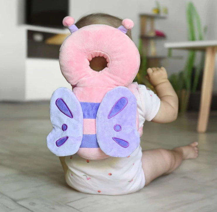 Doudou Protecteur pour la Tête des Bébés + lanières renforcées - Douceur et Sécurité Réunies